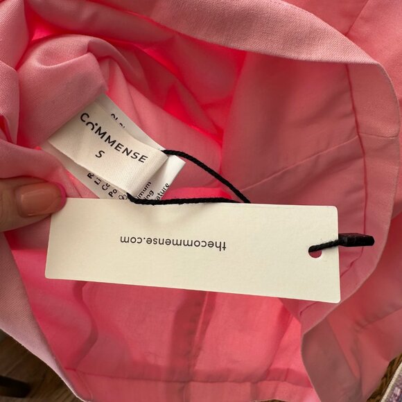 NWT Commense Sleeveless Pink V-Neck Mini Dress with Gold Starfish Button Size S - Picture 4 of 5